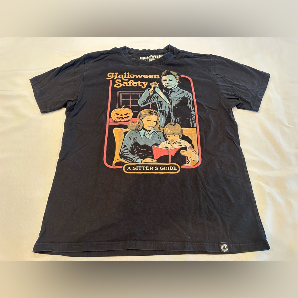Halloween Safety A Sitters Guide Graphic T-Shirt Size Large